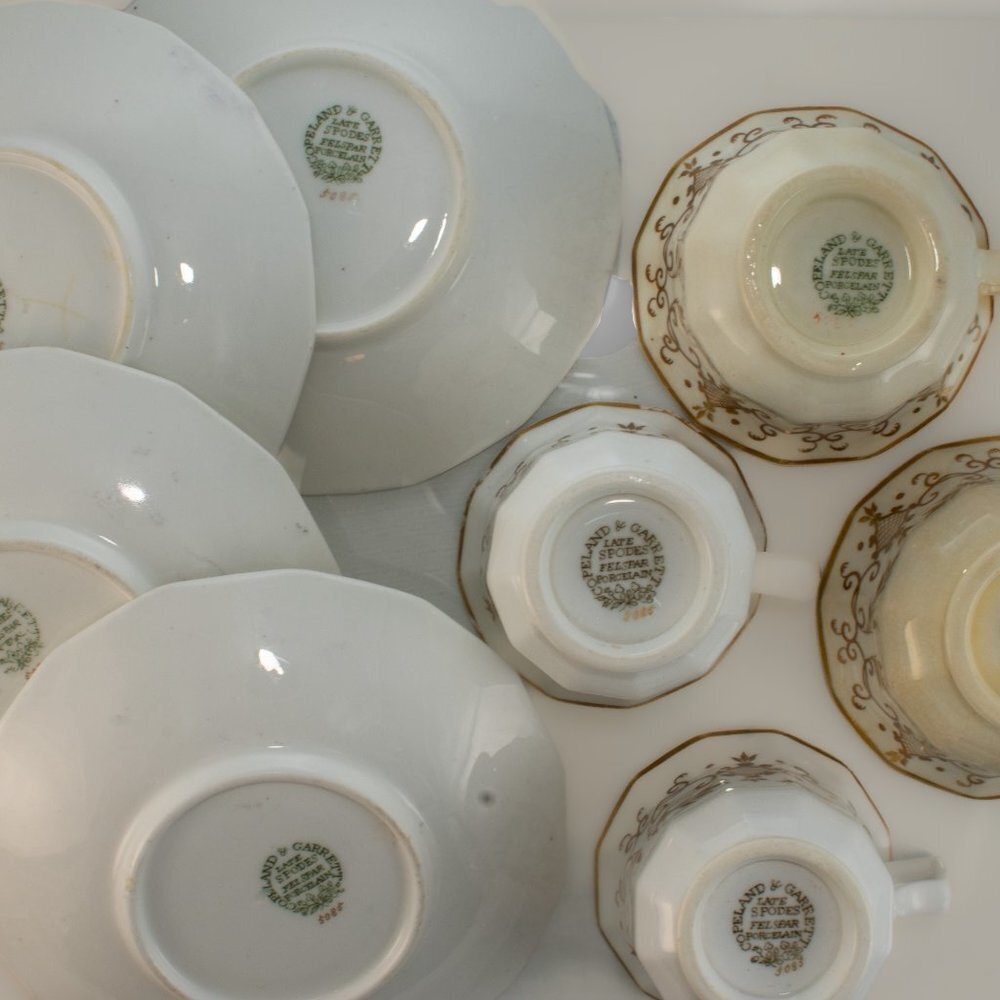 ANTIQUE Copeland and Garrett Late Spode Felspar Porcelain Set | Rococo Style - Picture 8 of 12